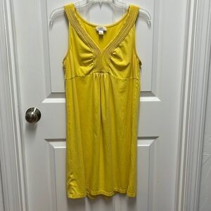 Loft Yellow Strapless V-Neck‎ Dress Medium